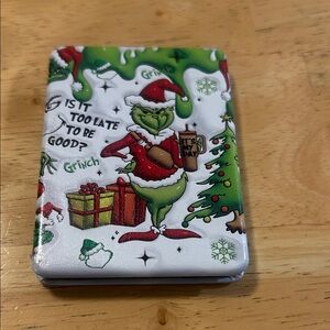 Grinch Christmas compact mirror
